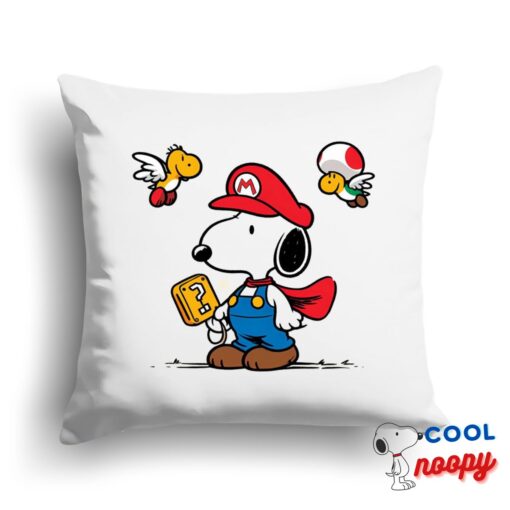 Useful Snoopy Super Mario Square Pillow 1