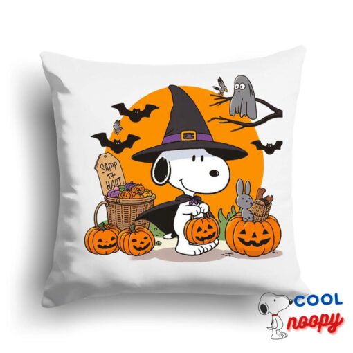 Wonderful Snoopy Halloween Square Pillow 1
