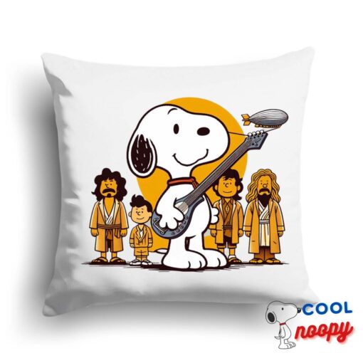 Wonderful Snoopy Led Zeppelin Square Pillow 1