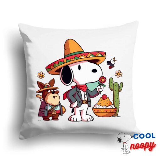 Wonderful Snoopy Mexican Square Pillow 1
