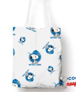 Wondrous Snoopy Detroit Lions Logo Tote Bag 1