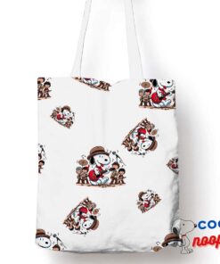 Wondrous Snoopy Rolling Stones Rock Band Tote Bag 1
