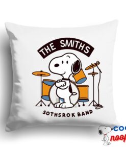 Wondrous Snoopy The Smiths Rock Band Square Pillow 1