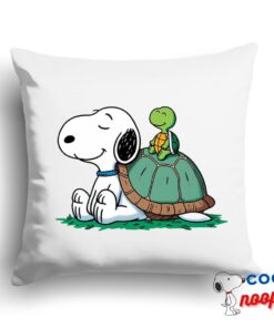 Wondrous Snoopy Turtle Square Pillow 1