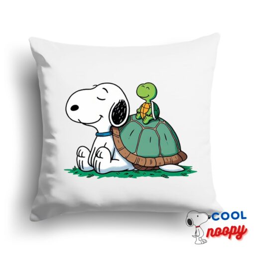 Wondrous Snoopy Turtle Square Pillow 1